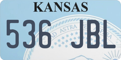 KS license plate 536JBL