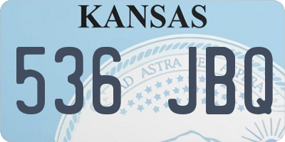 KS license plate 536JBQ