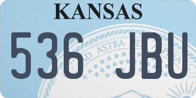 KS license plate 536JBU