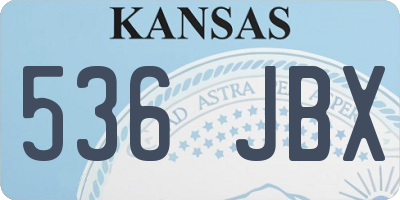 KS license plate 536JBX