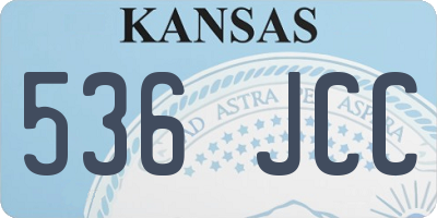 KS license plate 536JCC
