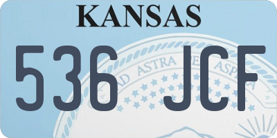 KS license plate 536JCF