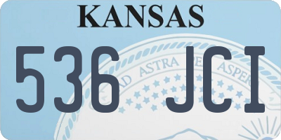 KS license plate 536JCI