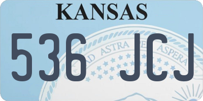 KS license plate 536JCJ