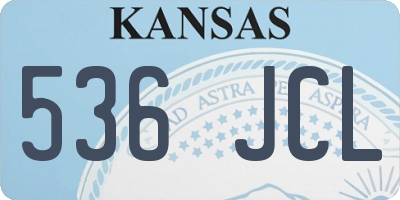 KS license plate 536JCL