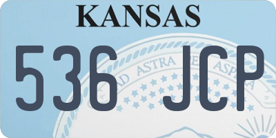 KS license plate 536JCP