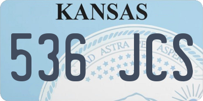 KS license plate 536JCS