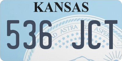 KS license plate 536JCT