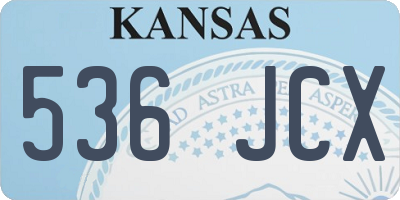 KS license plate 536JCX
