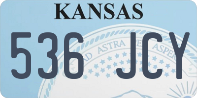 KS license plate 536JCY