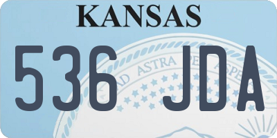 KS license plate 536JDA