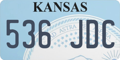 KS license plate 536JDC