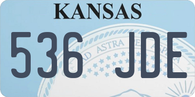 KS license plate 536JDE