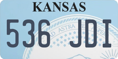 KS license plate 536JDI