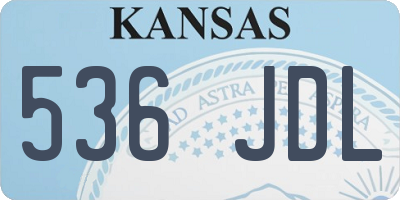 KS license plate 536JDL