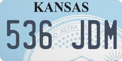 KS license plate 536JDM