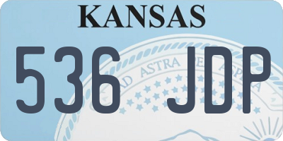 KS license plate 536JDP