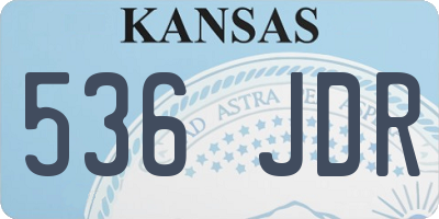 KS license plate 536JDR