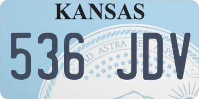 KS license plate 536JDV