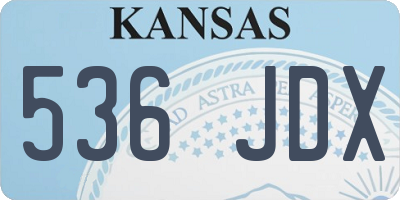 KS license plate 536JDX