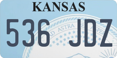 KS license plate 536JDZ