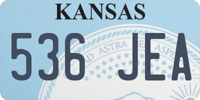 KS license plate 536JEA