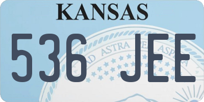 KS license plate 536JEE