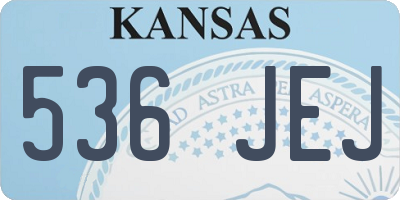 KS license plate 536JEJ