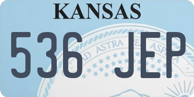 KS license plate 536JEP