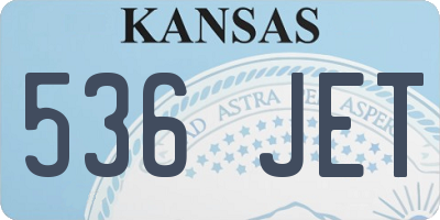 KS license plate 536JET