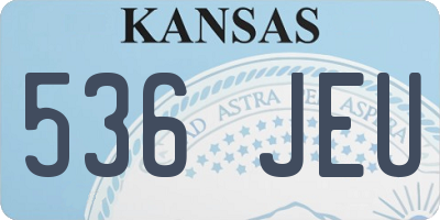 KS license plate 536JEU