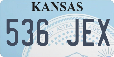 KS license plate 536JEX