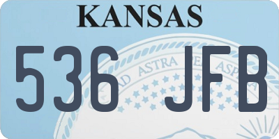 KS license plate 536JFB