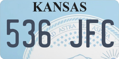 KS license plate 536JFC