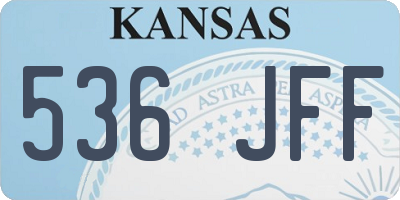 KS license plate 536JFF