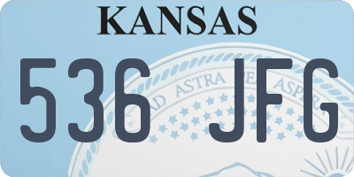 KS license plate 536JFG