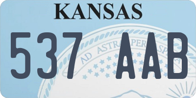 KS license plate 537AAB