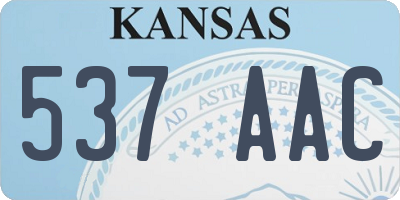 KS license plate 537AAC