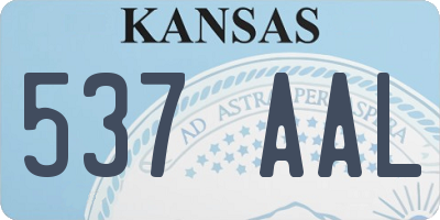 KS license plate 537AAL