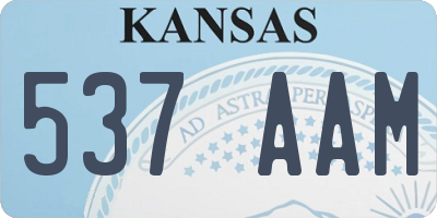 KS license plate 537AAM