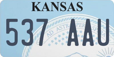 KS license plate 537AAU