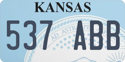 KS license plate 537ABB