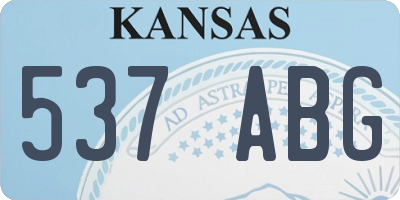 KS license plate 537ABG