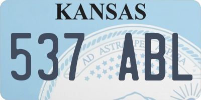KS license plate 537ABL