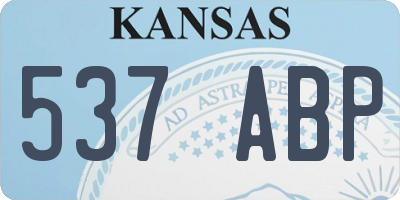 KS license plate 537ABP