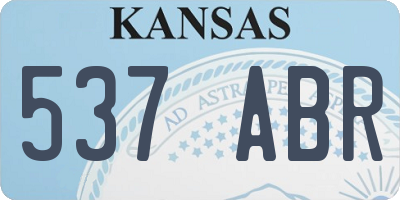 KS license plate 537ABR