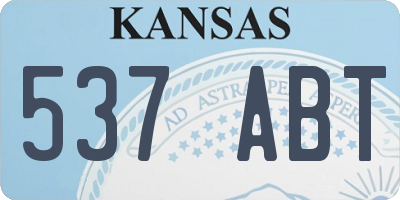 KS license plate 537ABT