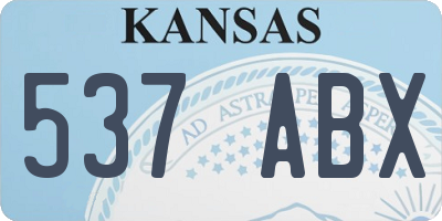 KS license plate 537ABX