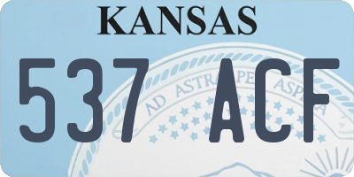 KS license plate 537ACF