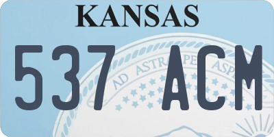 KS license plate 537ACM